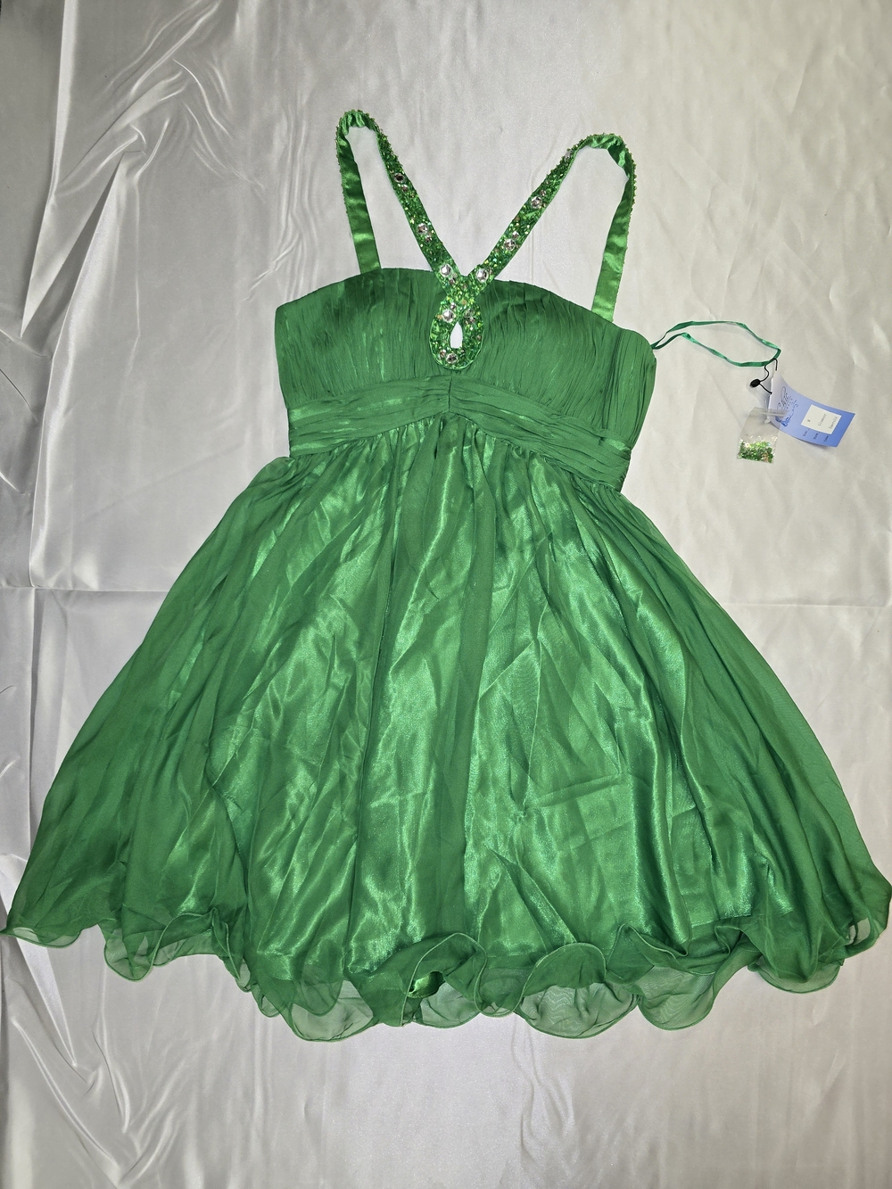 Emerald Green Beaded Dress